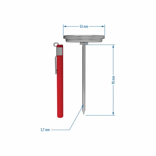 Termometri kinkkupuristimelle 0,8 kg (0°C - +120°C) 9,0 cm - 5