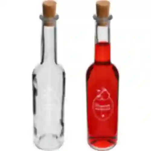 350 ml pullo korkilla, painatus Kotitekoinen likööri