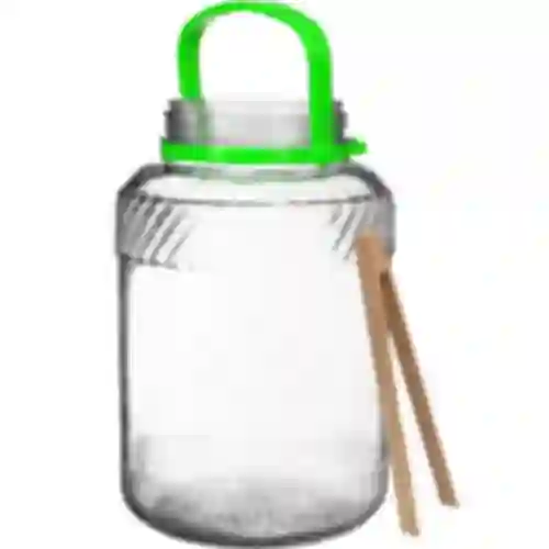 5 L purkki pihdeillä - vihreä kansi