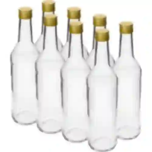 500 ml suora vodkapullo kierrekorkilla - 8 kpl