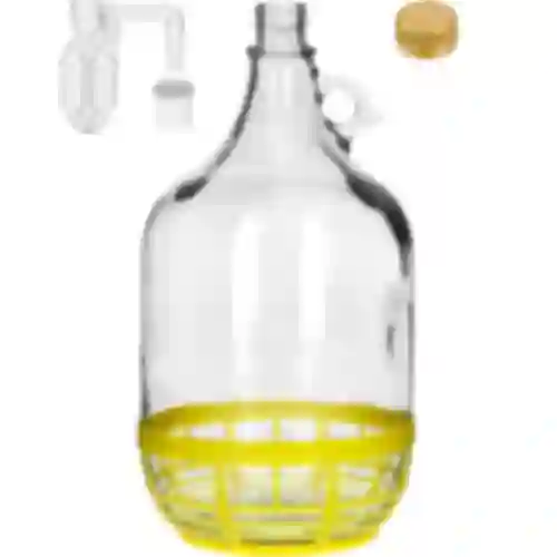 5L Dama korkilla, vaakasuoralla putkella ja korkilla