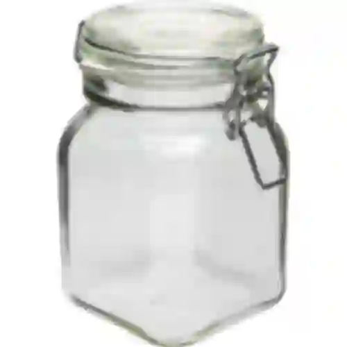 Comfort-purkki 750 ml neliö. ilmatiiviisti suljettava