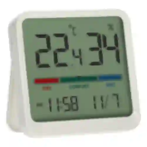 Elektroninen huonelämpömittari, valkoinen