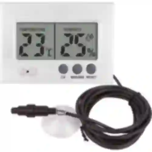 Elektroninen lämpömittari ja hygrometri terraarioon (0°C - +50°C) 5cm