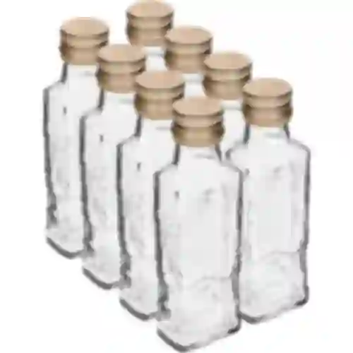 Flora-pullo 100 ml kierrekorkilla fi28, 8 kpl.