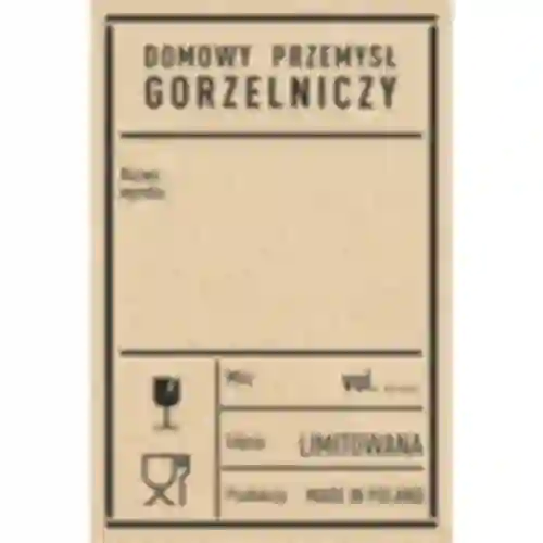 Itseliimautuvat etiketit 60x90 mm pulloihin, vodkaan, PRL, 20 kpl