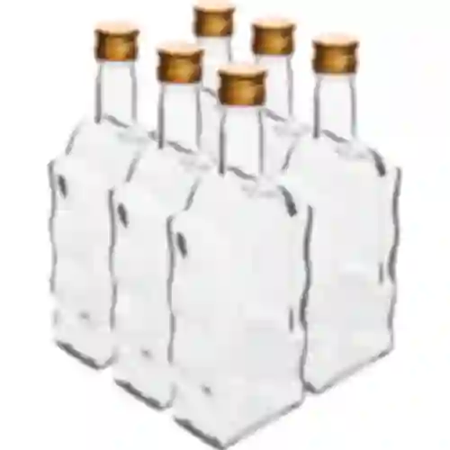 Klasztorna-pullo 500 ml, kierrekorkilla, valkoinen - 6 kpl