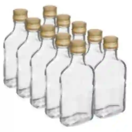 Likööripullo taskumatti kierrekorkilla 200 ml 10 kpl