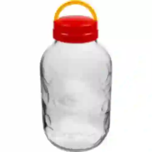 Likööripurkki 5L ja kansi kahvalla