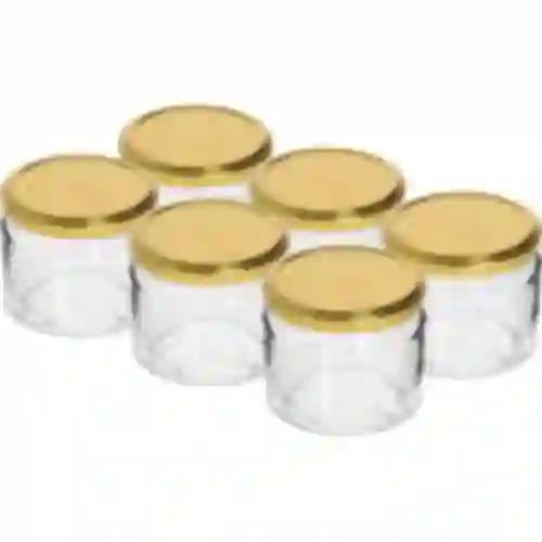 Matala purkki 330ml - kultaisella kannella fi 82/6, 6kpl.