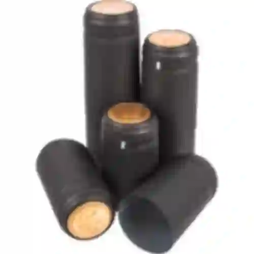 Perforoituja mustia korkkeja fi31mm 100kpl.