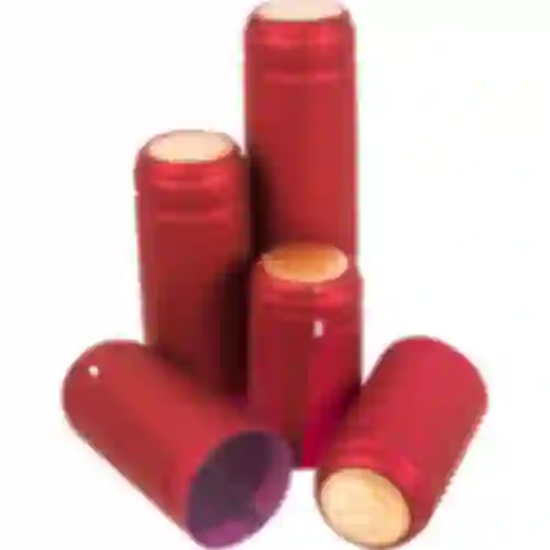 Perforoituja punaisia korkkeja, halkaisija 31 mm, 100 kpl