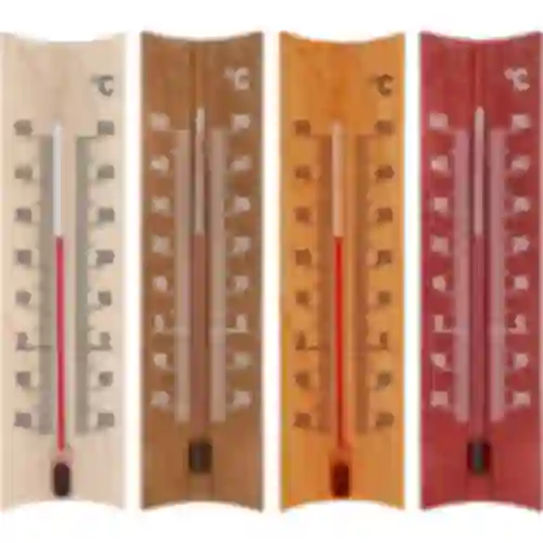 Puinen huonelämpömittari (-20 - +50°C), 15 cm, sekoitus
