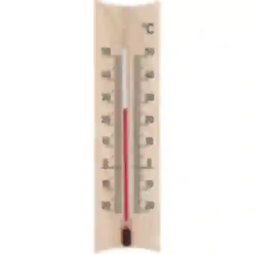 Puinen huonelämpömittari (-20 - +50°C), vaaleanruskea, 15 cm