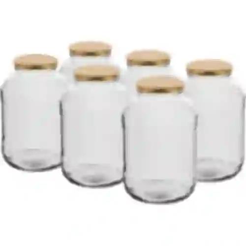 Purkit TO 2L kultaisella kannella fi82/6 - 6 kpl