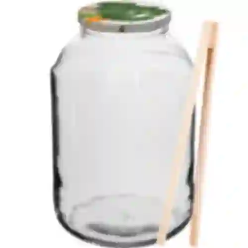 Purkki 4 L, värikäs kansi + haarukka tai pihdit