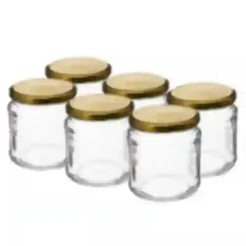 Purkki TO 500 ml kultaisella kannella fi82/6 - 6 kpl.