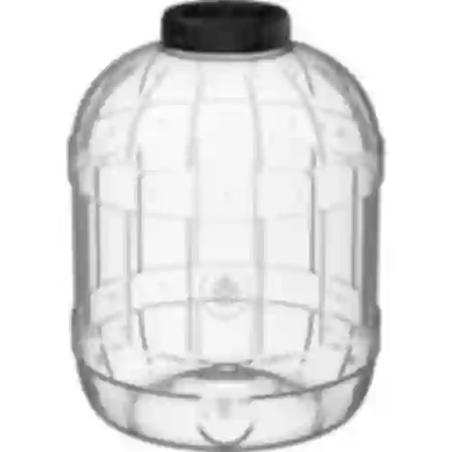 Särkymätön, monikäyttöinen purkki mustalla kannella, 15L