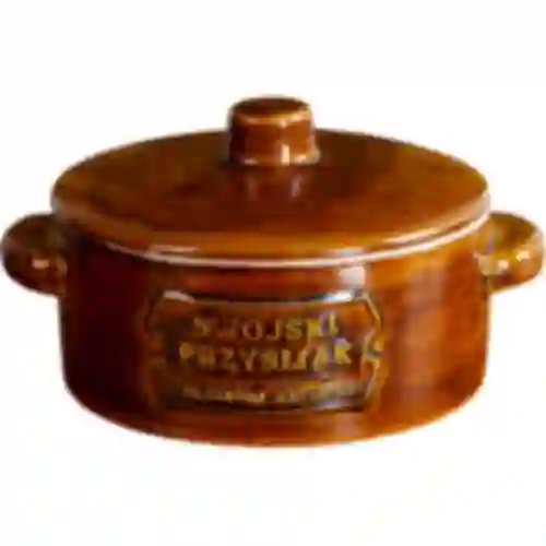Saviruukku - rasvaruukku, pyöreä kannella, 1 L