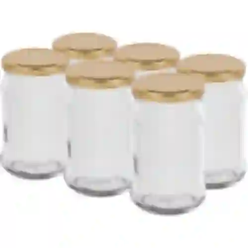 TO 300 ml purkki kultaisella kannella fi 66 - 6 kpl