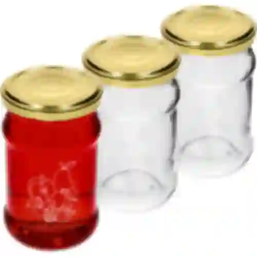 TO-purkki 300 ml painatuksella - hedelmäsekoitus ja kansi fi66/4 - 3 kpl