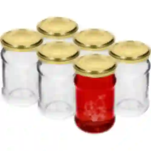 TO-purkki 300ml painatuksella - hedelmäsekoitus ja kansi fi66/4 - 6 kpl