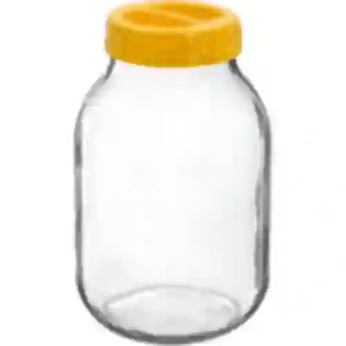 Twist-off-purkki 3 L ja muovikansi fi 100, kahvalla
