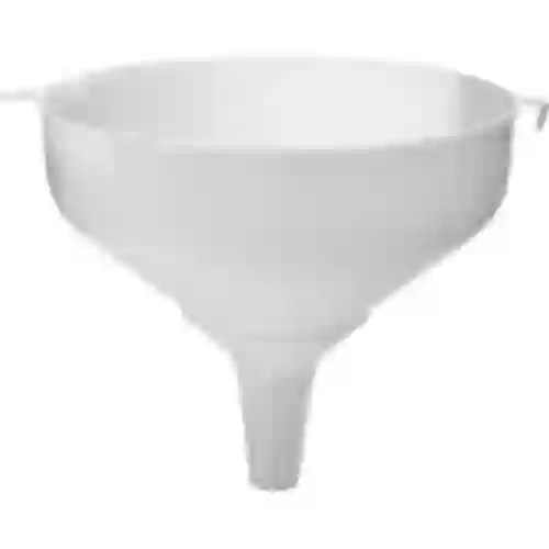 Valkoinen muovinen suppilo ø 25 cm