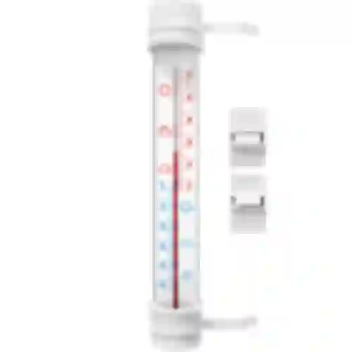 Valkoinen ulkolämpömittari (-50°C - +50°C) 27cm