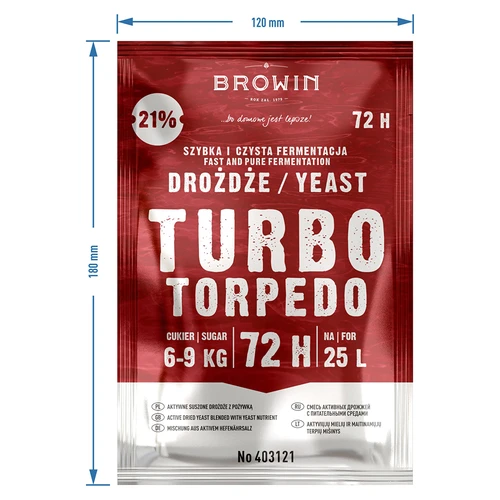 Tislaushiiva Turbo Torpedo 72h 21% - 120 g - 4