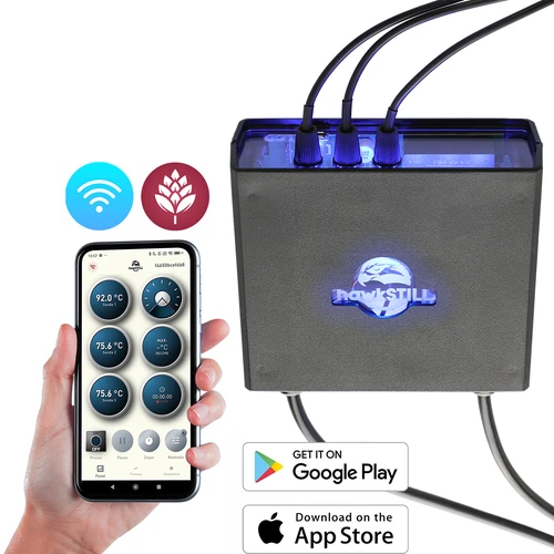 Tislauslämpömittari hawkSTILL Wi-Fi, jossa on lämmitysvastuksen päälle- ja poiskytkentätoiminto