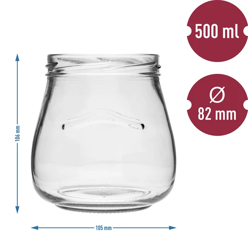 TO 500 ml Amfora -purkki - 6 kpl - 2