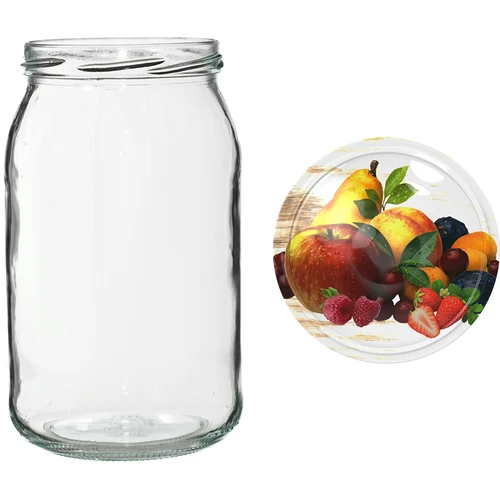 TO 900 ml purkki värillisellä kannella fi82/6 - 6 kpl - 14