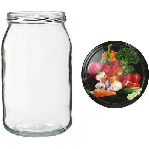 TO 900 ml purkki värillisellä kannella fi82/6 - 6 kpl - 12