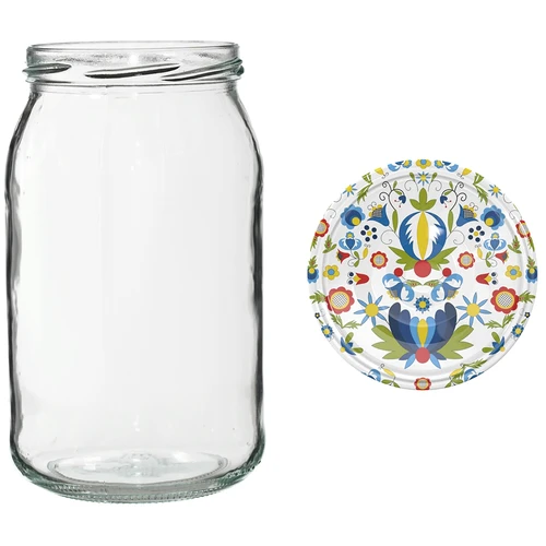 TO 900 ml purkki värillisellä kannella fi82/6 - 6 kpl - 10