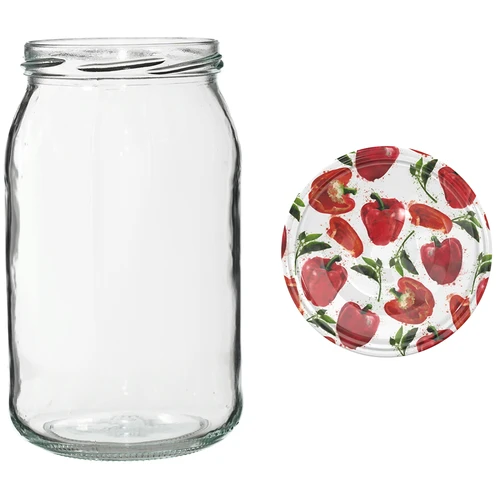 TO 900 ml purkki värillisellä kannella fi82/6 - 6 kpl - 8