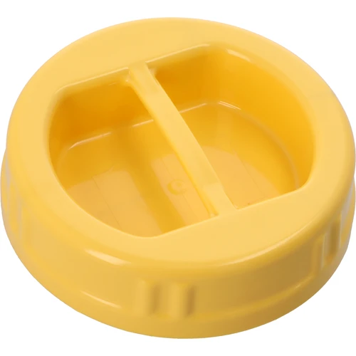 Muovinen twist-off-kansi TO Ø100 mm, keltainen, kahvalla, lasipurkkeihin