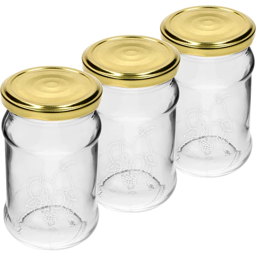 TO-purkki 300 ml painatuksella - hedelmäsekoitus ja kansi fi66/4 - 3 kpl - 2