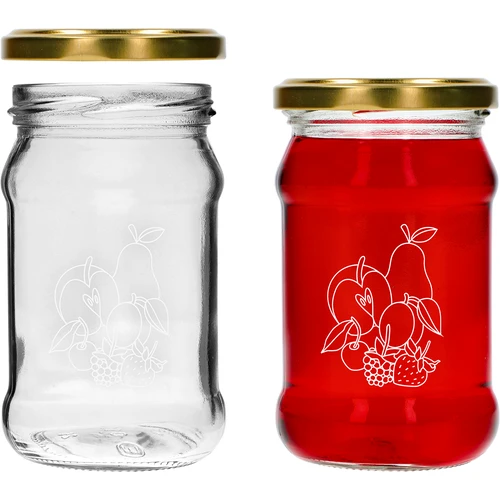 TO-purkki 300 ml painatuksella - hedelmäsekoitus ja kansi fi66/4 - 3 kpl - 4
