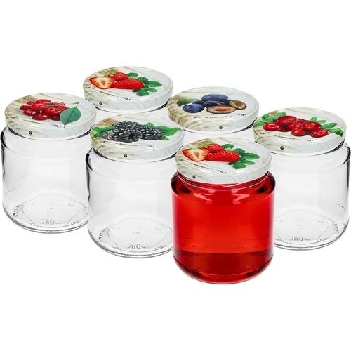TO-purkki, paksu 580 ml värillisellä kannella fi82/6, 6 kpl - 3
