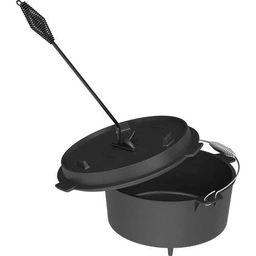 Tulisijasetti ø 58 cm ja hiilihanko-kahva padalle tai valurautakattilan kannelle - 7