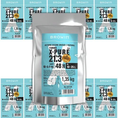 Turbo X-Pure 21,3% hiiva, 10 x 25 L, 1,35 kg - 6