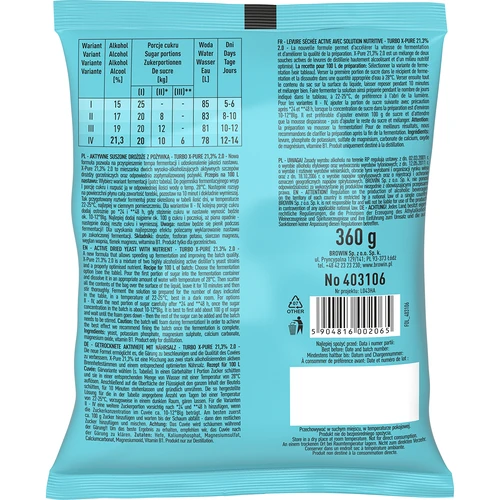 Turbo X-Pure 21,3% hiiva, 100L - 2