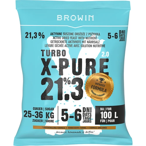 Turbo X-Pure -hiiva 21,3 %, 100 l