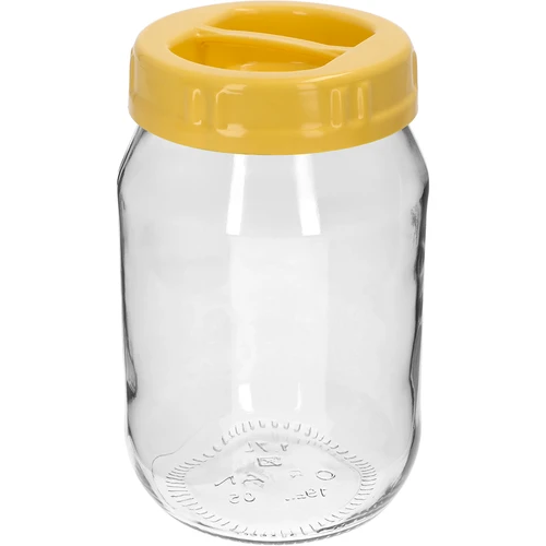 TO-purkki 1,7 l, keltainen muovikierrekansi kahvalla, Ø 100, 1 kpl