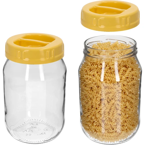 TO-purkki 1,7 l, keltainen muovikierrekansi kahvalla, Ø 100, 1 kpl - 3