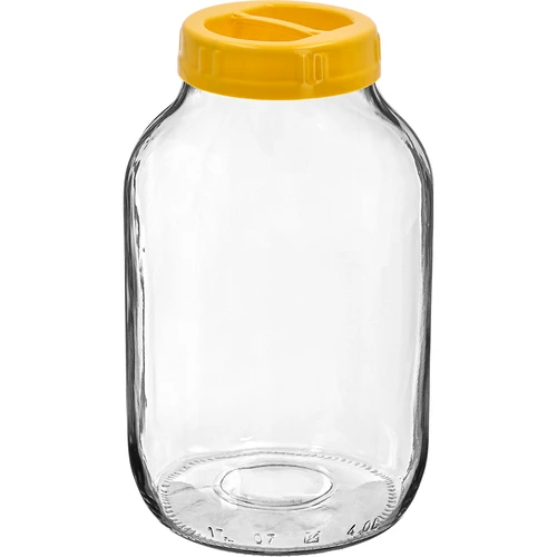 Twist-off-purkki 4 L ja muovikansi fi 100 kahvalla  - 1 