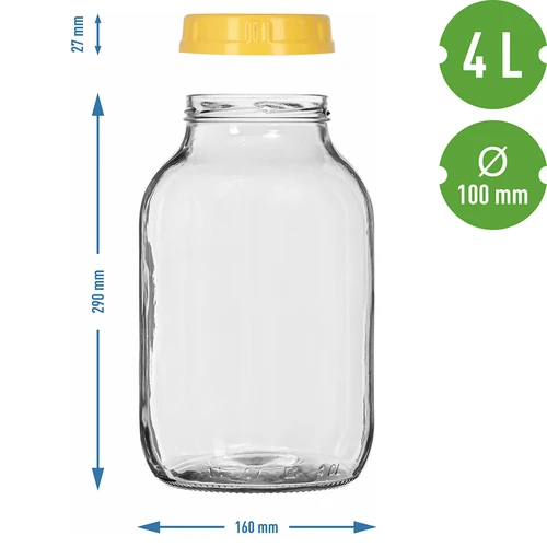 Twist-off-purkki 4 L ja muovikansi fi 100 kahvalla - 7
