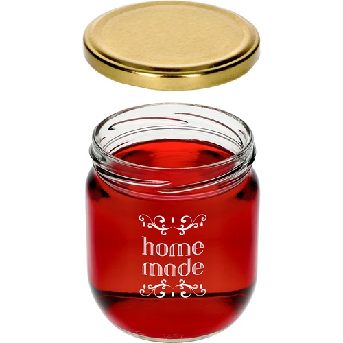 Twist-off-purkki 425ml painatuksella 'Home Made' ja kannella, 3 kpl - 5
