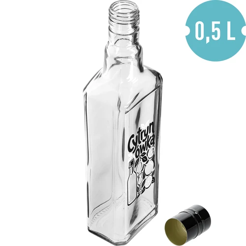 Tynktura-pullo 500 ml, ”Cytrynówka”-painatuksella ja kierrekorkilla - 2